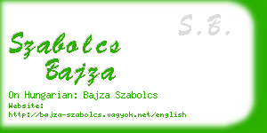 szabolcs bajza business card